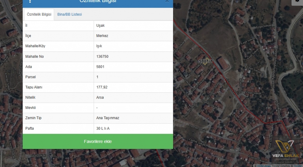IŞIK MAH. ŞHT.AHMET YILMAZ CADDESİ ÜZERİ SATILIK KÖŞE PARSEL ARSA