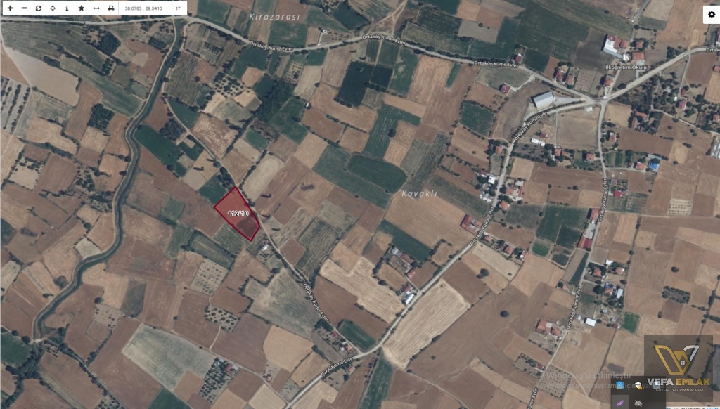 UŞAK MERKEZ ORTAKÖY’DE SATILIK 1.573 m² ARAZİ