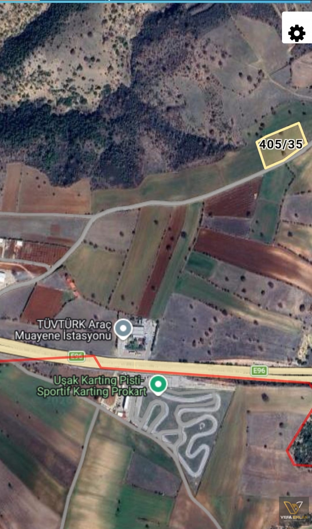 UŞAK MERKEZ MENDE KÖYÜNDE 6.822 m2 SATILIK TARLA