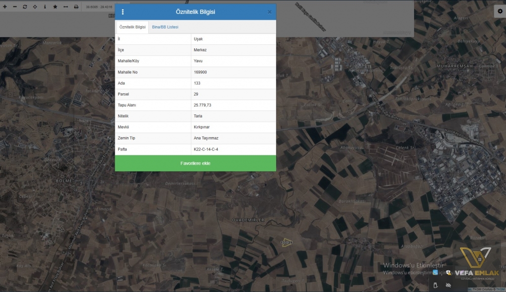 UŞAK MERKEZ YAVU KÖYÜ’NDE 25.779 M2 YATIRIMLIK FIRSAT ARAZ...