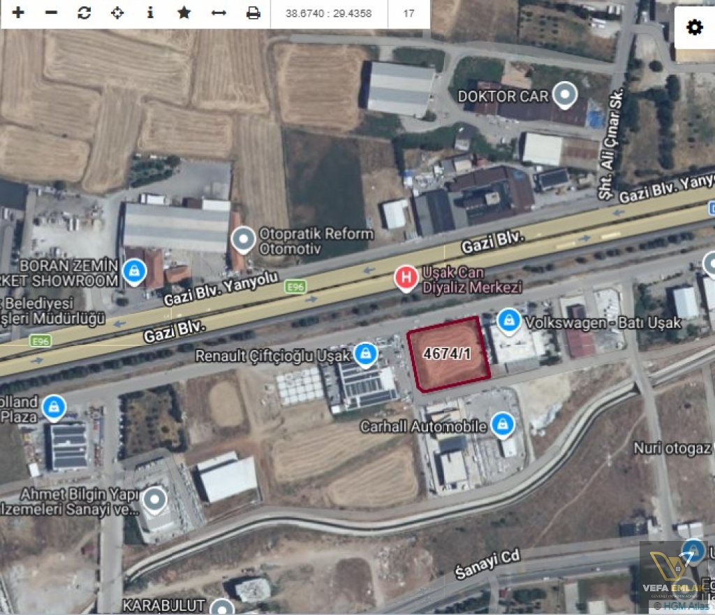SATILIK TİCARİ ARSA  SHOWROOM, PLAZA VE KURUMSAL YATIRIMLAR İ