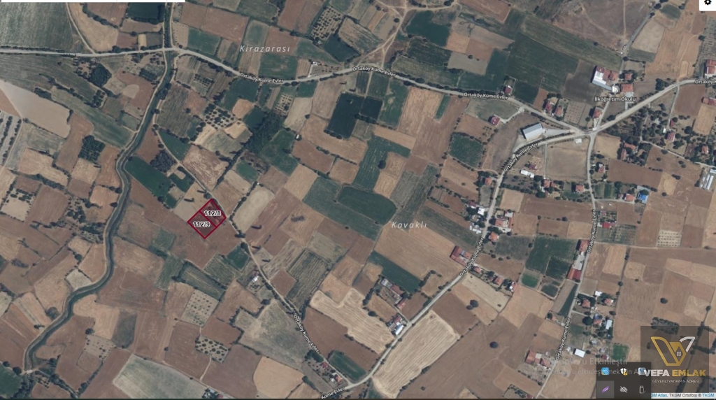 UŞAK ORTAKÖY’DE 2 PARSELDEN OLUŞAN SATILIK 3.050 m² ARAZİ