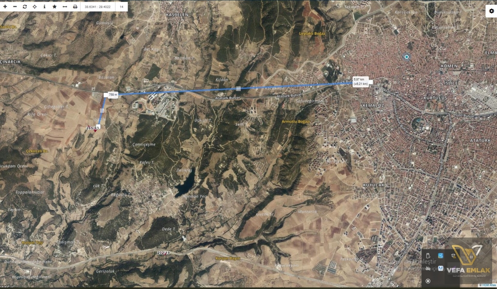 İMARA AÇILMIŞ YATIRIMLIK YEŞİL KARAĞAAÇTA 5.555 m2 SATILIK TARLA