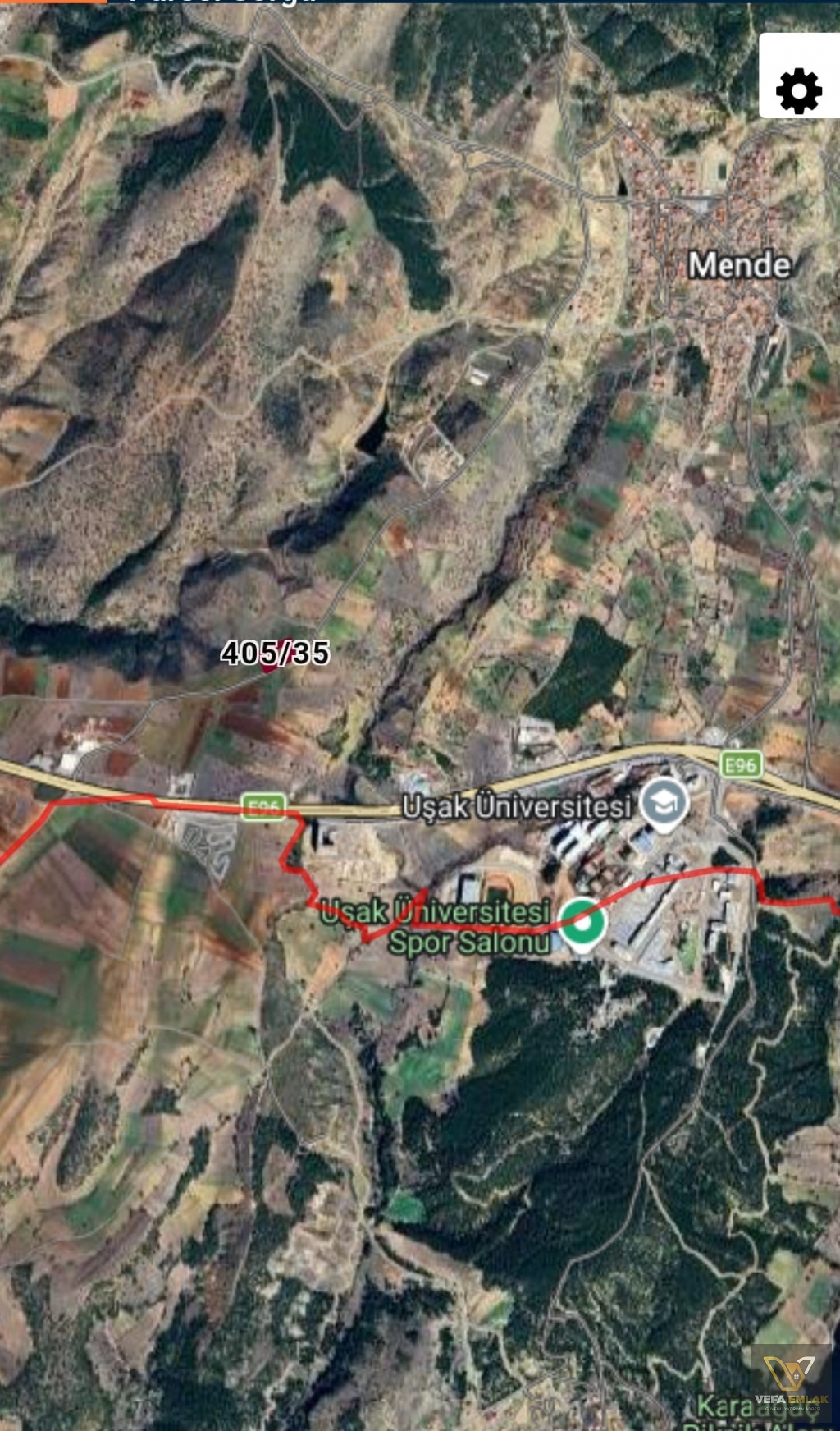 UŞAK MERKEZ MENDE KÖYÜNDE 6.822 m2 SATILIK TARLA